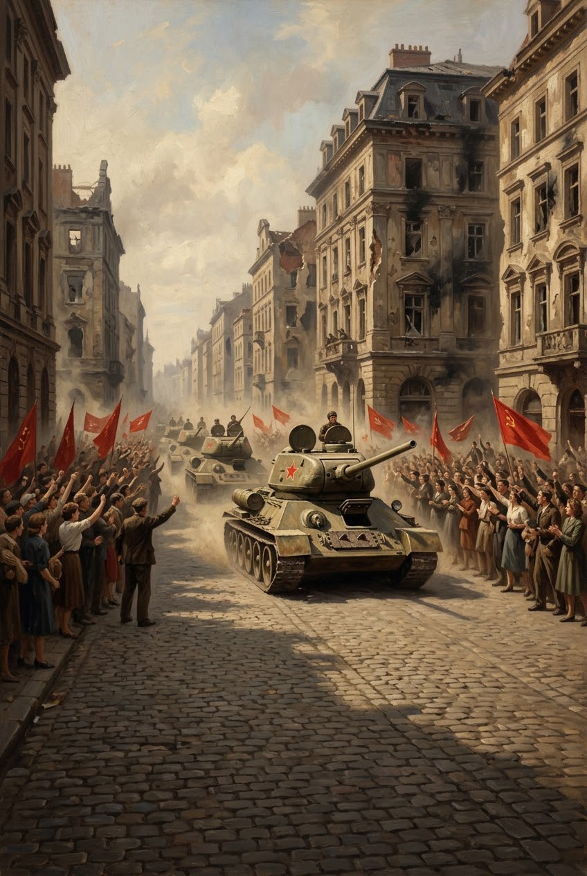 съветски танкове влизат в София, септември 1944 г.